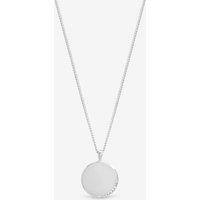 Inicio Women's Sterling Silver Plated Pave Edge Personalised Pendant - Gift Pouch