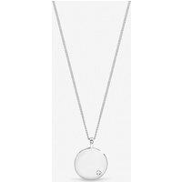 Inicio Women's Sterling Silver Plated Celestial Detail Personalised Pendant - Gift Pouch