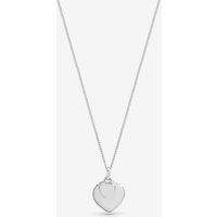 Inicio Women's Sterling Silver Plated Heart Charm Personalised Pendant - Gift Pouch