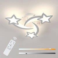 Pheashine Modern LED Ceiling Light, 30W Dimmable with Remote, 3000-6500K, 51cm in White