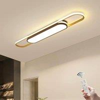 Garwarm Flush Mount Dimmable Acrylic LED Ceiling Lamp with Remote Control in Gold