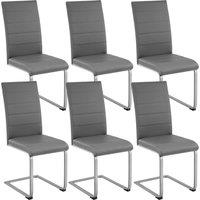 tectake Dining Chairs Bettina Set Of 6 - Grey | Size: 6 Pack