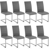 tectake Dining Chairs Bettina Set Of 8 - Grey | Size: 8 Pack