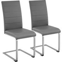 tectake Dining Chairs Bettina Set Of 2 - Grey | Size: 2 Pack