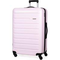 Pierre Cardin Voyager Hard Shell Lightweight Luggage 4 Wheel Durable Travel Suitcase in Pink | Size: Small