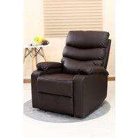 More4Homes Ashby Leather Recliner Armchair Sofa Home Lounge Chair in Brown