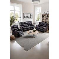 More4Homes Seattle Electric Recliner Bonded Leather 1+2+3 Seater Sofa Set in Brown