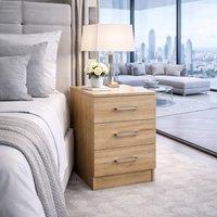 Harmin Sonoma Oak 4 Drawer Chest Bedroom Unit with Premium Handles in Brown