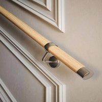Woodworx Solid Pine Premium Easy Install Indoor Modern Stair Handrail Kit 3.6m in Light Tan