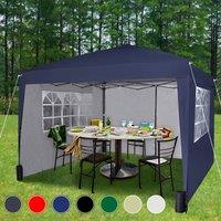 MCC Direct 3x3m Pop up Gazebo with Removable Sides & Storage Bag in Blue
