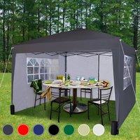 MCC Direct 3x3m Pop up Gazebo with Removable Sides & Storage Bag in Grey
