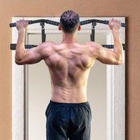 SPORTNOW Multi-Grip Pull Up Bar, Chin Up Bar Doorway with Non-Slip Grips in Black
