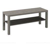 VOGREX Cedar Grey 2 Tier TV Bench Entertainment Media Stand Cabinet
