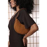 Where's That From Women's 'Pebble' Modern Half Moon Shoulder Bag in Tan