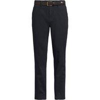 Lands' End Men's Belted Textured Chinos, Straight Fit in Black | Size: 32L