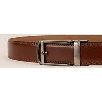 Oswin Hyde Men's Nelson Automatic Leather Belts in Tan | Size: 34