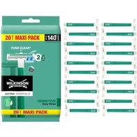 Wilkinson Sword Men's Extra 2 Sensitive Disposable Razors - 20 Pack in Black