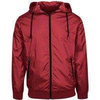 Build Your Brand Men's Wind Runner Jacket in Burgundy | Size: Large