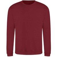 AWDis Men's Just Hoods Sweatshirt in Dark Red | Size: XS