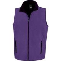 Result Men's Core Printable Soft Shell Bodywarmer in Purple | Size: 4XL