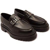 Off the Hook Men's 'Hendrix' Black Leather Elevated Loafer | Size: 12