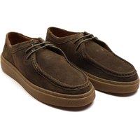Off the Hook Men's 'Els' Suede Leather Casual Lace-Up Boat Shoes in Dark Green | Size: 12