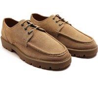Off the Hook Men's 'Harvey' Suede Leather Casual Lace-Up Boat Shoes in Tan | Size: 12