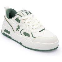 RedTape Men's Cushioned Mixed-Mesh Retro Trainers in Green | Size: 8