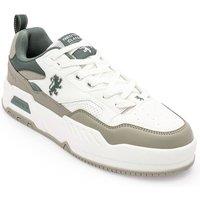 RedTape Men's Cushioned Mixed-Mesh Retro Trainers in White | Size: 8