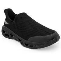 RedTape Men's Arix Cushioned Mesh Walking Slip-Ons in Black | Size: 8