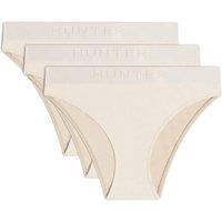 Hunter Women's 3 Pack High Leg Tanga in Beige | Size: Large