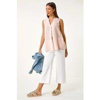 Roman Women's Sleeveless Vest Top in Stone | Size: 12