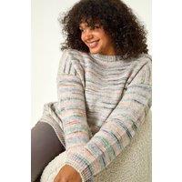 Roman Women's Curve Broken Stripe Knit Jumper | Size: 18