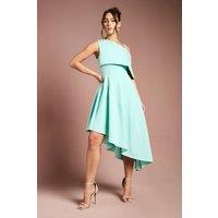 Coast Women's Asymmetric Crepe Midi Dress in Aqua | Size: 14