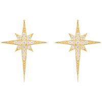 Latelita Women's North Star Small Stud Earrings Gold in White