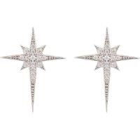 Latelita Women's North Star Small Stud Earrings Silver in White