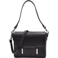 House of Leather Women's Womens Real Leather Crossbody Bag Mid Size Satchel Linda Black | Size: Medium