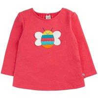 Frugi Girl's Caris Applique Top in Pink | Size: 3-6 m