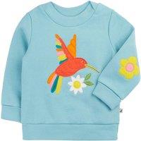 Frugi Girl's Easy On Jumper in Aqua | Size: 1-2 Years