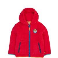 Frugi Glen Ted Fleece Jacket in Red | Size: 1-2 Years