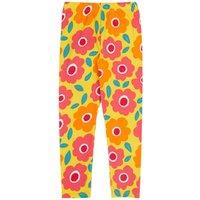 Frugi Girl's Libby Printed Leggings in Yellow | Size: 4-5 Years