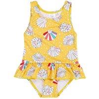 Frugi Girl's Little Coral Swimsuit in Yellow | Size: 6-12 m