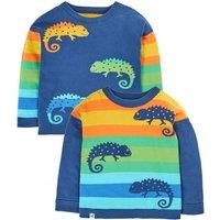 Frugi Boy's Luca Reversible Jumper in Blue | Size: 1-2 Years