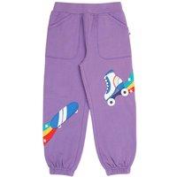 Frugi Malpas Applique Joggers in Purple | Size: 6-7 Years