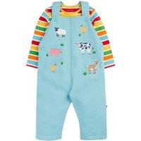 Frugi Boy's Rae Dungaree Outfit in Blue | Size: 9-12 m