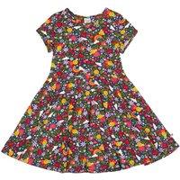 Frugi Girl's Spring Skater Dress in Blue | Size: 4-5 Years