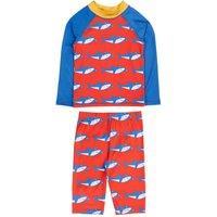 Frugi Boy's Sun Safe Set in Red | Size: 3-4 Years