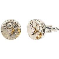 Latelita Men's Watch Movement Cufflink Silver