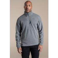 Craghoppers Men's Torney Half-Zip Knit-Look Insulating Active Fleece in Light Grey | Size: XL