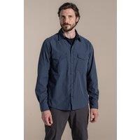 Craghoppers Men's Kiwi II Long Sleeved Anti-Insect Shirt in Pale Blue | Size: 2XL